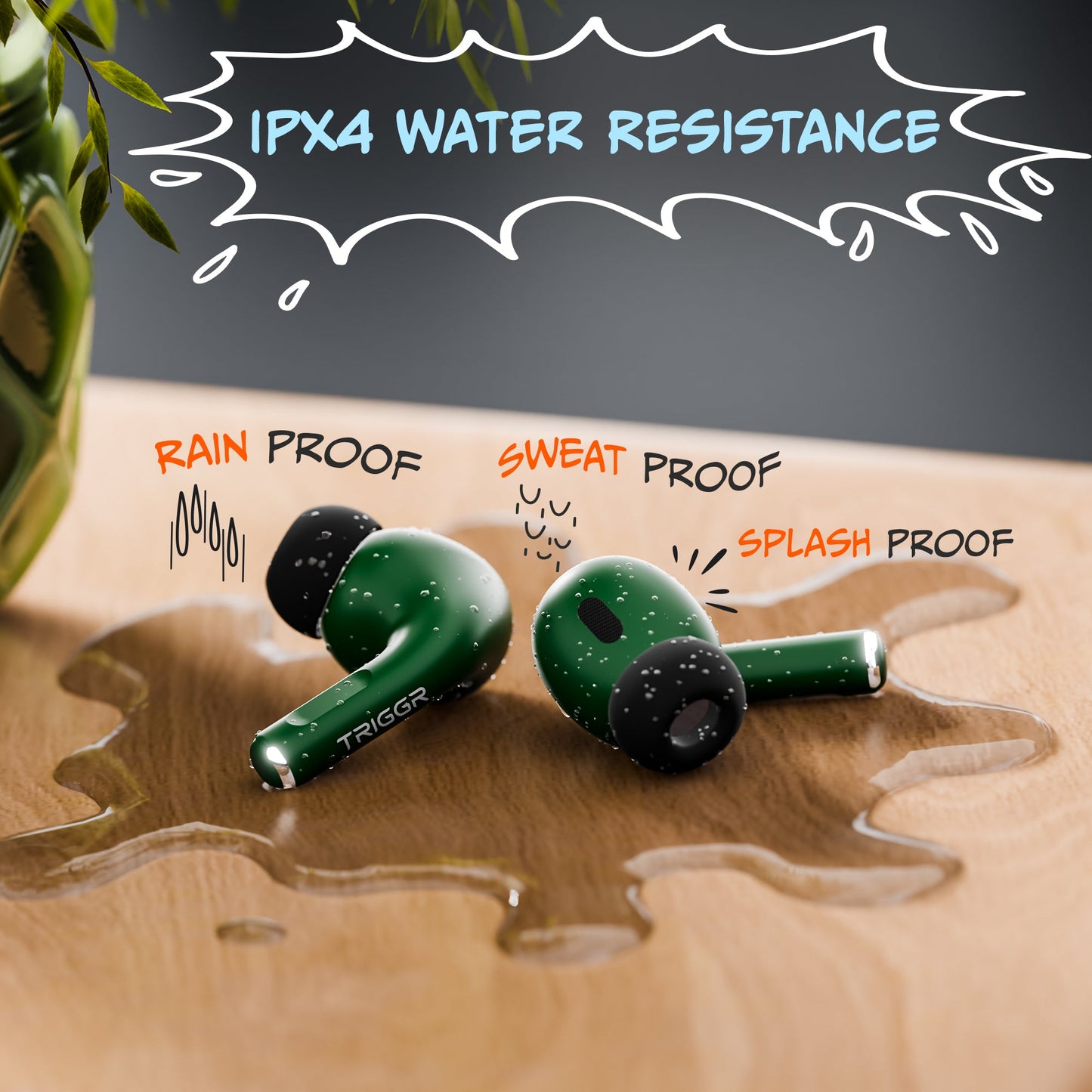 TRIGGR Rizz with 40H Playback, Spherical Design, 13mm Drivers, Rich Bass, Fast Charging, Bluetooth v5.3