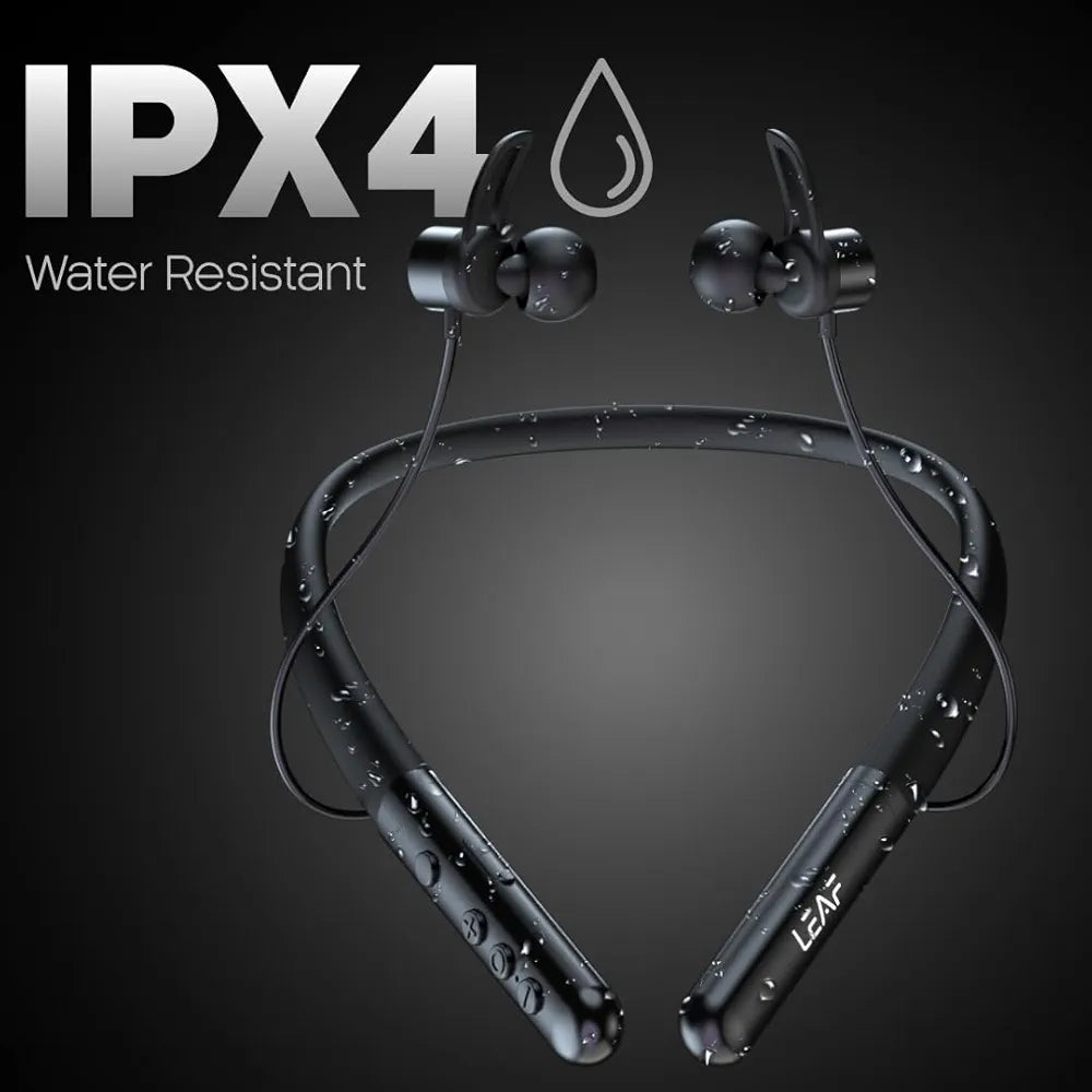 Leaf Rush X342 in Ear Neckband with Ai Sound App, 28H Playtime, Silicon Neckline, 3 Eq Modes , Fast Charging , 10Mm Driver, Ipx4, Bluetooth V5.3