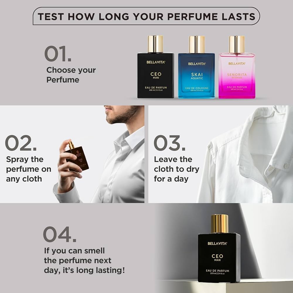 Bella Vita Luxury CEO MEN Long Lasting Perfume for Man | EDP 100ml | Lemon, Lavender, Tonka, Mandarin & Vetiver | Woody, Citrus Premium Fragrance | Ideal for Every Moment