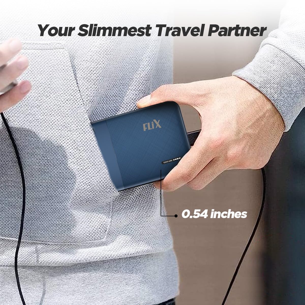 FLiX New Launch PowerXtreme 10,000mAh 12W Slim Power Bank