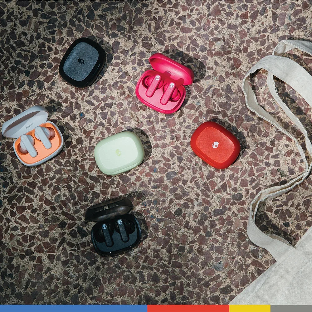 Skullcandy Smokin Buds Wireless in Ear Earbuds – ENC for Clear Calls, Music/Movie/Podcast EQ Modes, 20Hr Battery, Rapid Charge, Touch Controls, Solo Bud Use