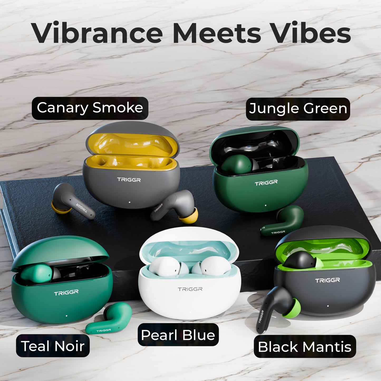 TRIGGR Ultrabuds N3 with Crystal-Clear Calling, 13mm Drivers, Fast Charging, 50H Battery, BassXpand Tech, v5.4 Bluetooth