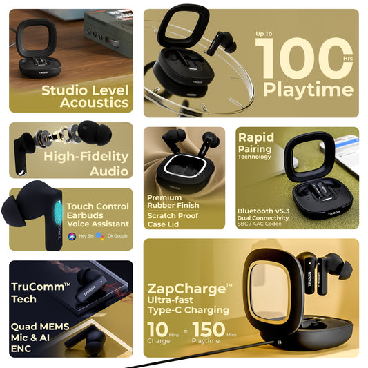 TRIGGR Apex S1 Dual Pairing, 100H Battery, 360º Spatial Soundstage