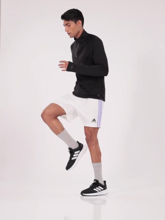 ADIDAS Unisex Black & White Woven Design Show The Way 2.0 Running Shoes