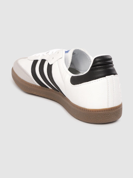 ADIDAS Originals Men White & Grey Samba Vegan Sneakers