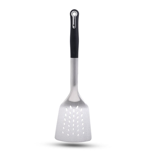 Master Pro Stainless Steel 33.6 cm Slotted Turner with Nylon Handle