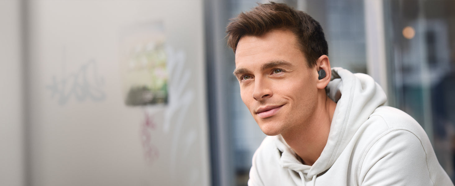 Jabra Elite 3 in Ear True Wireless Earbuds – Noise Isolating with 4 Built-in Microphones for Clear Calls, Rich Bass, Customizable Sound, Mono Mode - Dark Grey