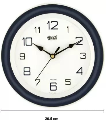 AJANTA Analog 20.5 cm X 20.5 cm Wall Clock  (Blue, With Glass, Standard)