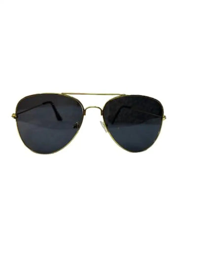 Shri shyam ji traders Classic Sunglasses, Gold Frame with Dark Lenses, Metal Frame 
