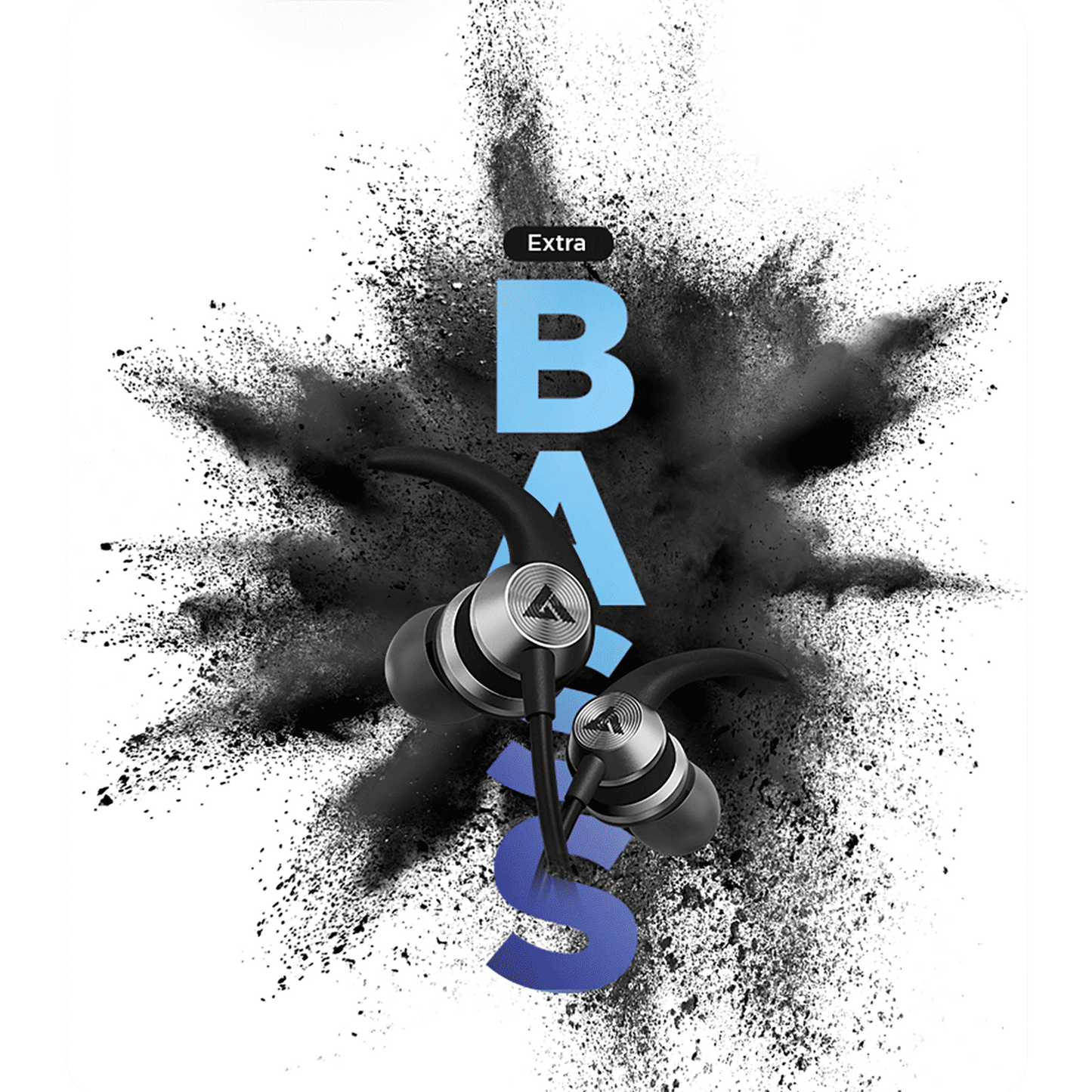 GOBOULT BassBuds X1 BA-RD-X1 Wired Earphone with Mic (In Ear, Blue)
