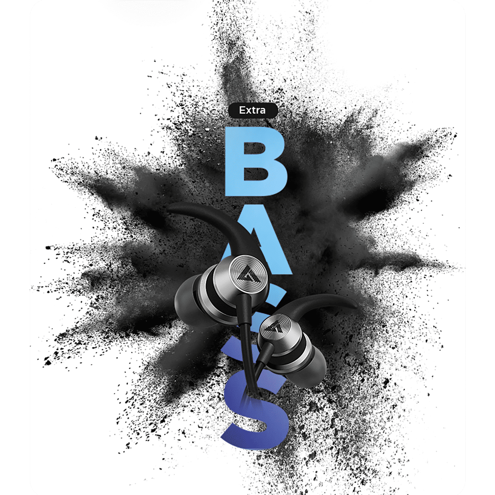 GOBOULT BassBuds X1 BA-RD-X1 Wired Earphone with Mic (In Ear, Blue)