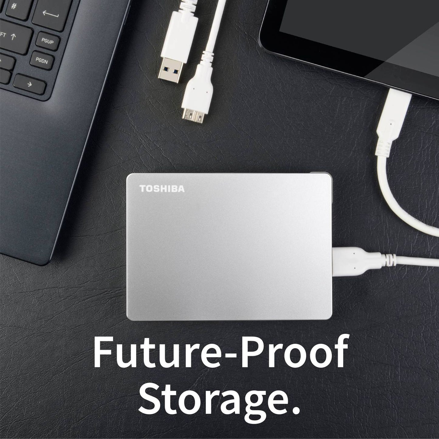 TOSHIBA Canvio Flex 4TB USB 3.0/USB 2.0 Hard Disk Drive (Cross-Device Compatibility, HDTX140ASCCA, Silver)