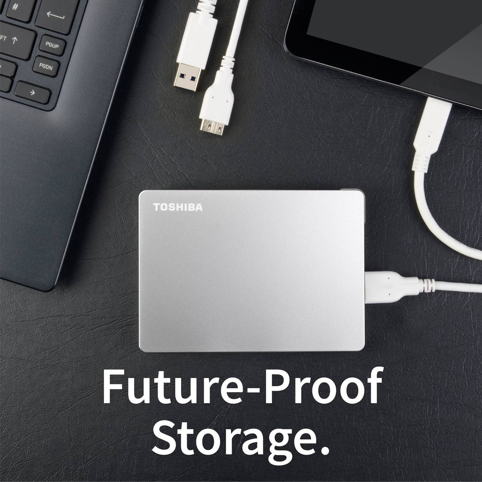 TOSHIBA Canvio Flex 4TB USB 3.0/USB 2.0 Hard Disk Drive (Cross-Device Compatibility, HDTX140ASCCA, Silver)