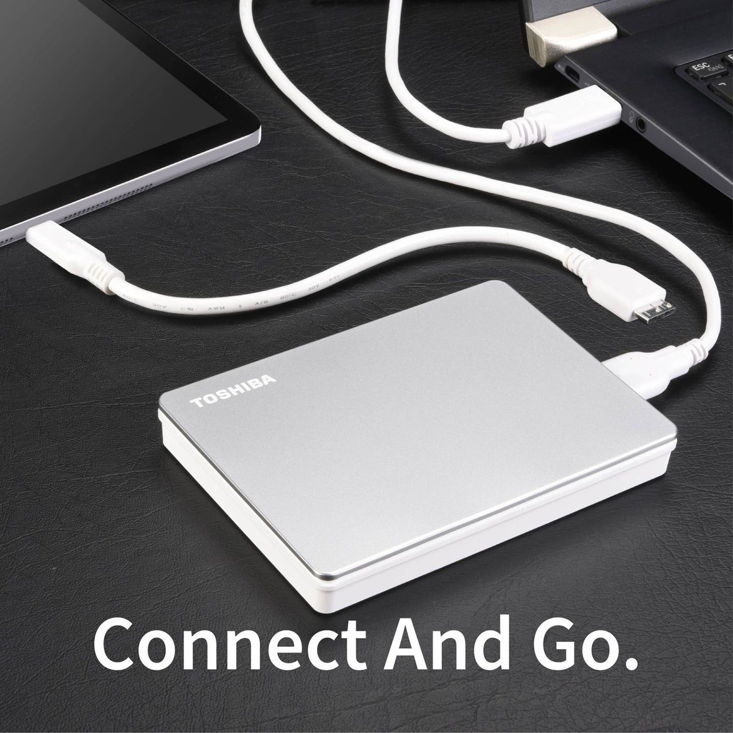 TOSHIBA Canvio Flex 4TB USB 3.0/USB 2.0 Hard Disk Drive (Cross-Device Compatibility, HDTX140ASCCA, Silver)