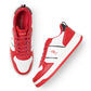 Men Reggie Red Retro Court Sneakers