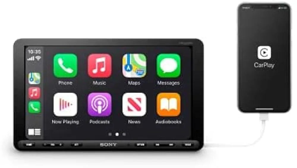 Sony Car Stereo XAV-AX8100 22.7 cm  Large Screen Digital Media Receiver with HDMI, Bluetooth, Android Auto, Apple Car Play, WebLink™ Cast, PRE Out - 3 x 5V, Output Power - 55W x 4