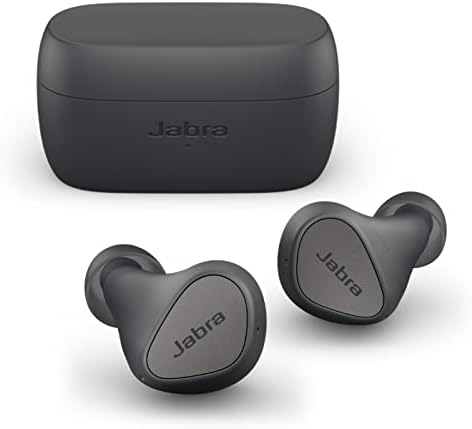 Jabra Elite 3 in Ear True Wireless Earbuds – Noise Isolating with 4 Built-in Microphones for Clear Calls, Rich Bass, Customizable Sound, Mono Mode - Dark Grey