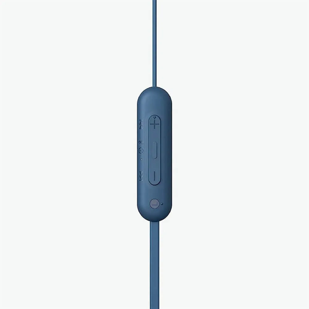 Sony WI-C100 Wireless Headphones with Customizable Equalizer for Deep Bass & 25 Hrs Battery, DSEE-Upscale, Splash Proof, 360RA, Fast Pair, in Ear Bluetooth Headset with Mic for Phone Calls 