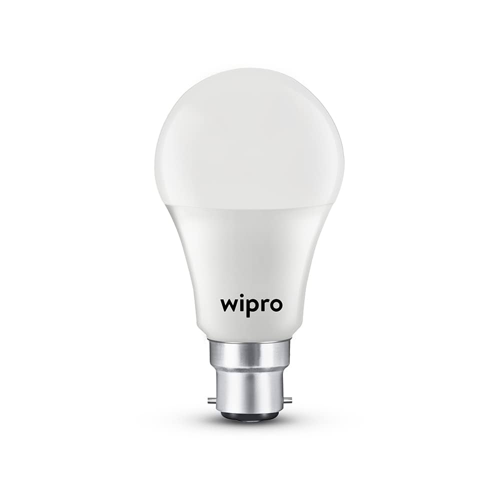 wipro Garnet 10W LED Bulb for Home & Office |Cool Day White  | B22 Base|220 degree Light coverage |4Kv Surge Protection |400V High Voltage Protection |Energy Efficient | Pack of 1