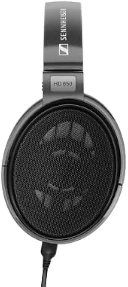 Sennheiser HD 650 Open‑Back Hi-Res Audiophile Headphones, Reference Grade Sound, Airy Design, Plush Ear Pads, Rich Bass, Detachable Cables, Lighweight, Comfort-Fit for Gaming, 2Y Warranty, Black