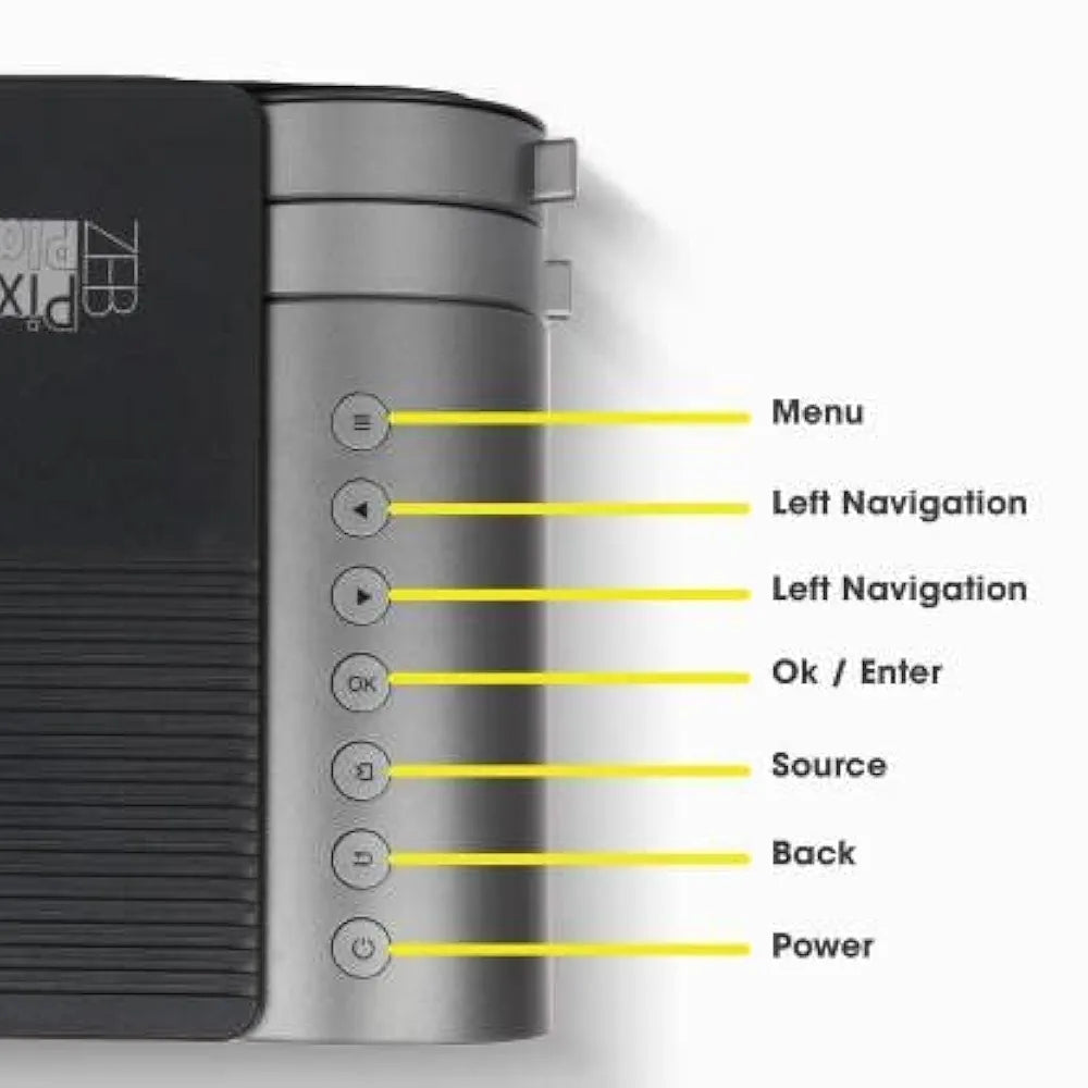  ZEBRONICS Zeb-Pixa Play 12 with Dolby Audio Support & 720p HD  Projector 