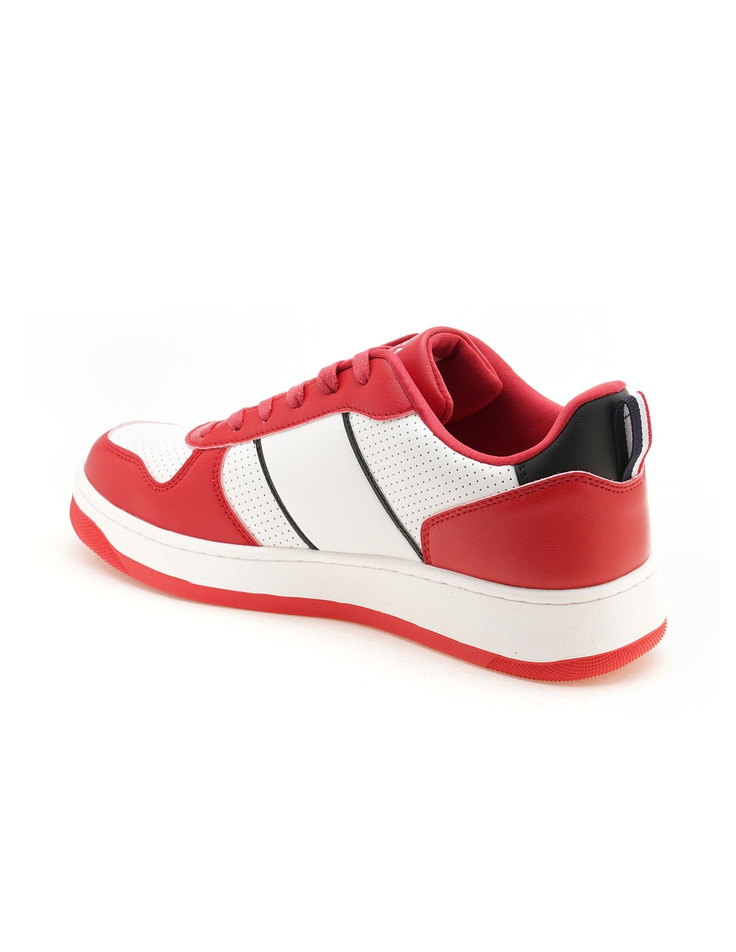 Men Reggie Red Retro Court Sneakers