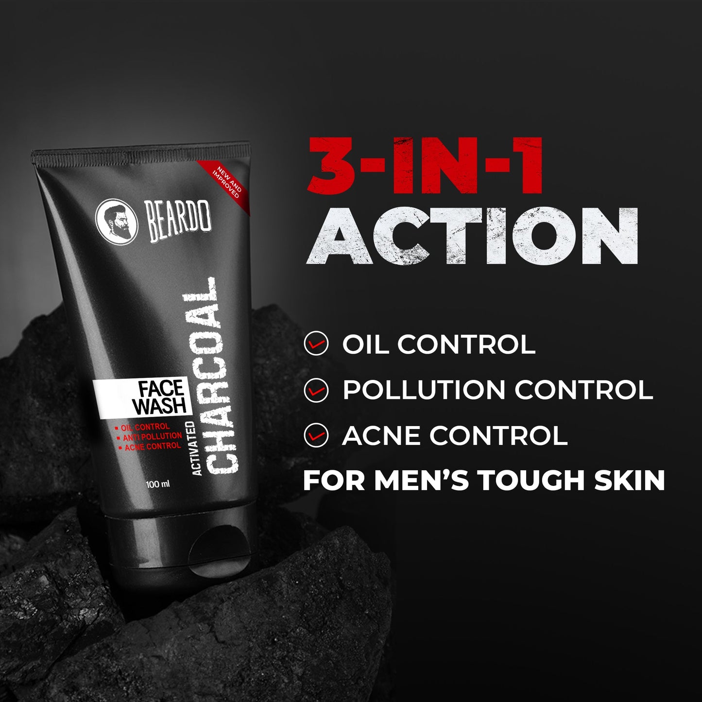 Beardo Charcoal 4-in-1 Combo