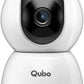 Qubo Smart Cam 360 Ultra WiFi CCTV Security Camera for Home from Hero Group | 2MP 1080p Full HD | Ethernet Option | 2-Way Talk |Mobile App | Night Vision | Cloud & SD Card Recording | Made in India