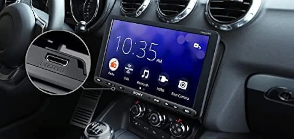 Sony Car Stereo XAV-AX8100 22.7 cm  Large Screen Digital Media Receiver with HDMI, Bluetooth, Android Auto, Apple Car Play, WebLink™ Cast, PRE Out - 3 x 5V, Output Power - 55W x 4