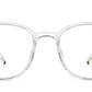 LENSKART BLU | Zero Power Cut Computer Glasses | Anti Glare, Lightweight & Blocks Harmful Rays | UV Protection Specs | Full Rim Round | For Men & Women | Large | LB E16226