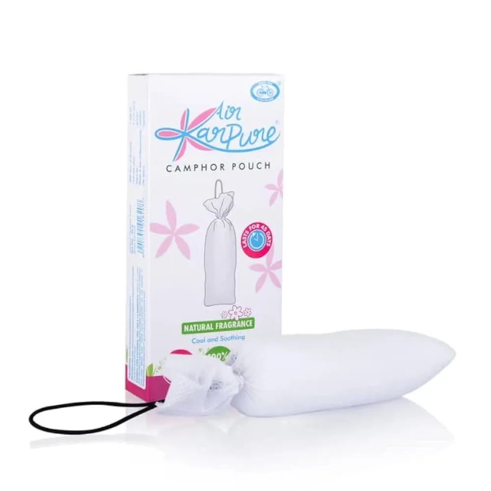 Cycle Pure Karpure Bhimseni Camphor Pouch Air Freshener  | Enjoy Up To 45 Days Of Long-Lasting Camphor Fragrance | Air Freshener For Cars, Homes & Offices, Granule