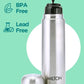 Milton Flip Lid 1000 Thermosteel Water Bottle 1 LTR, 24 Hr Hot and Cold I Leak Proof Lid, ISI Certified I Vacuum Insulated I for Office, Gym, School I Silver