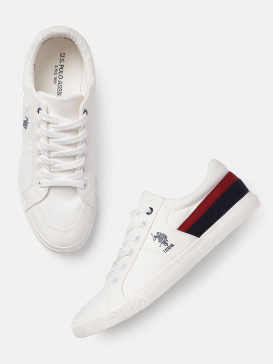 U.S. Polo Assn. Men White Clarkin Sneakers