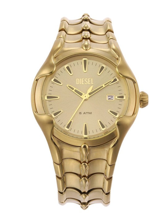 Men Stainless Steel Textured Straps Analogue Watch DZ2186