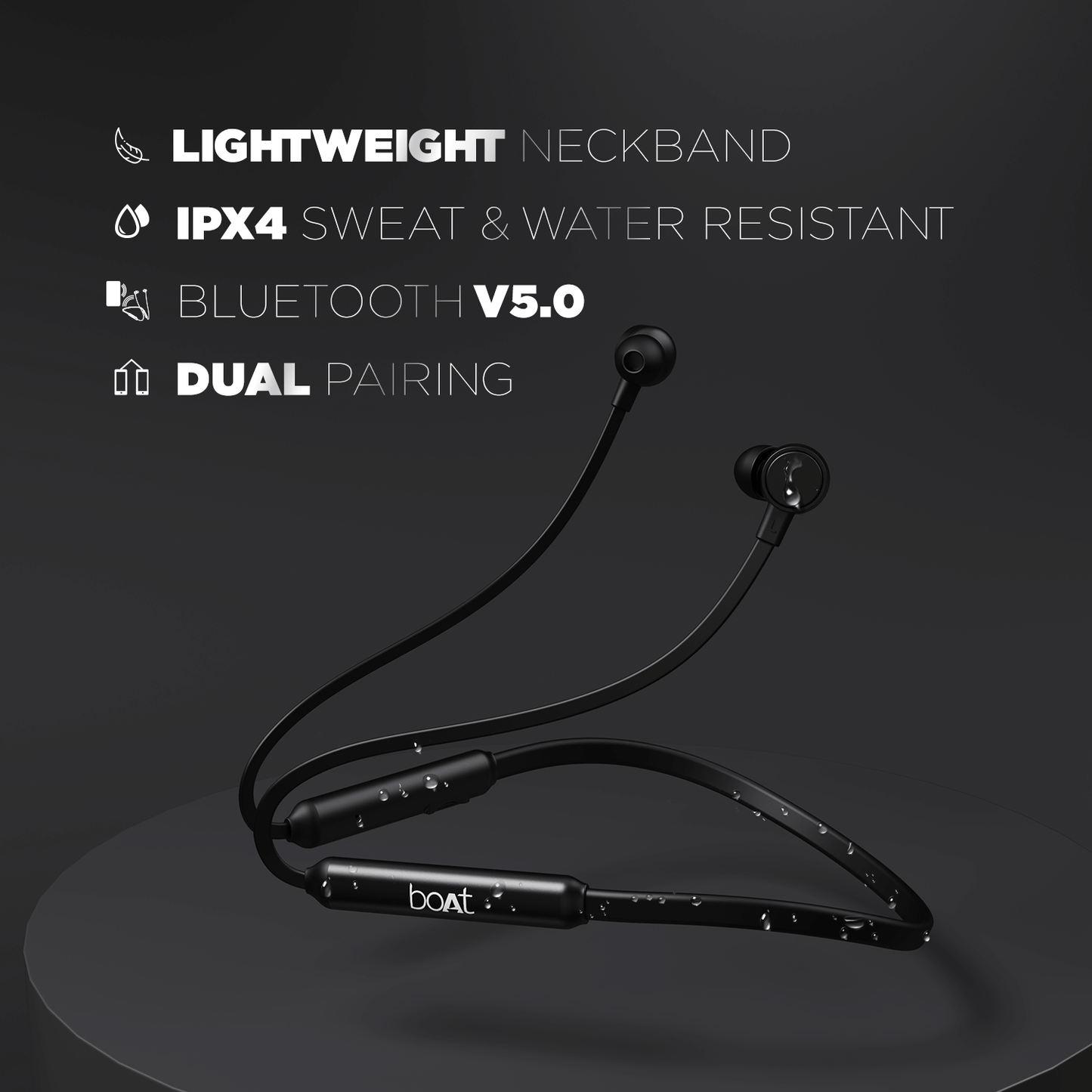 boAt Rockerz 103 Pro | Wireless Earphones with 10 mm Drivers, Single Press Voice Assistant, Up To 20 Hours Uninterrupted, ENx™ Technology