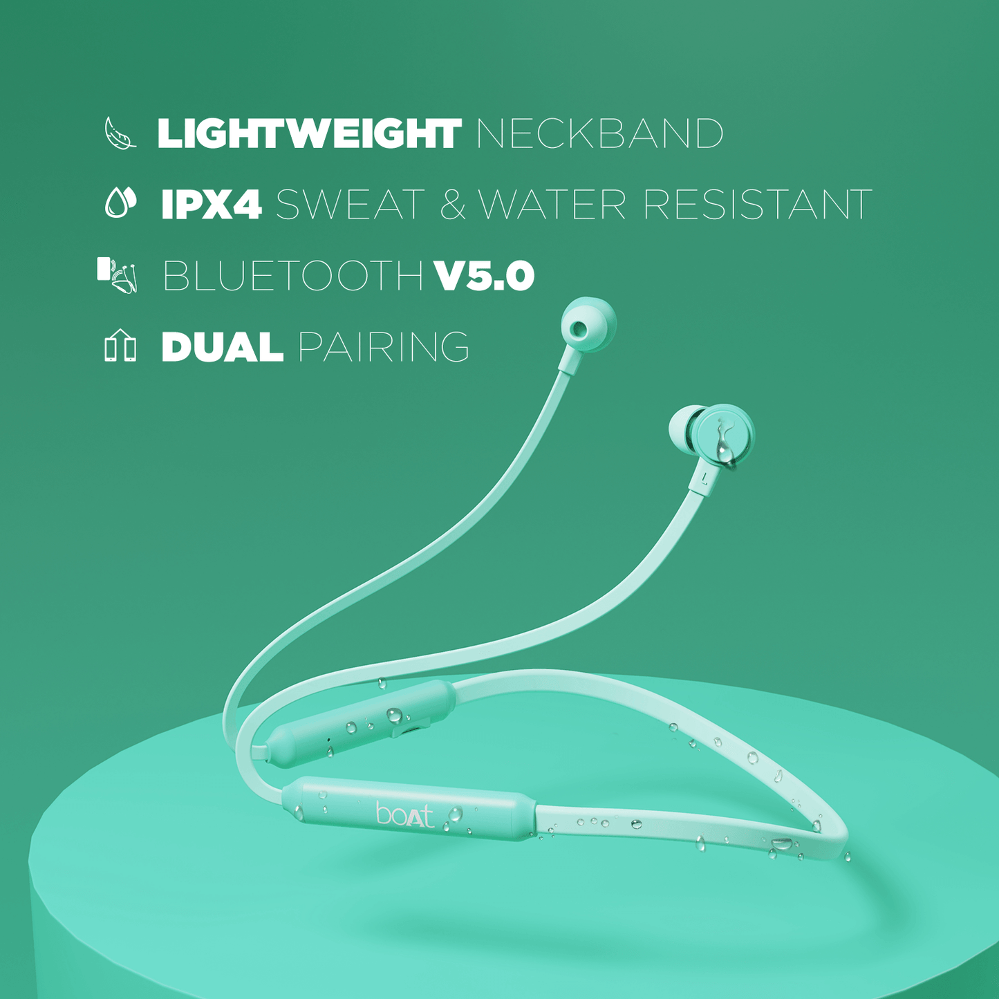 boAt Rockerz 103 Pro | Wireless Earphones with 10 mm Drivers, Single Press Voice Assistant, Up To 20 Hours Uninterrupted, ENx™ Technology