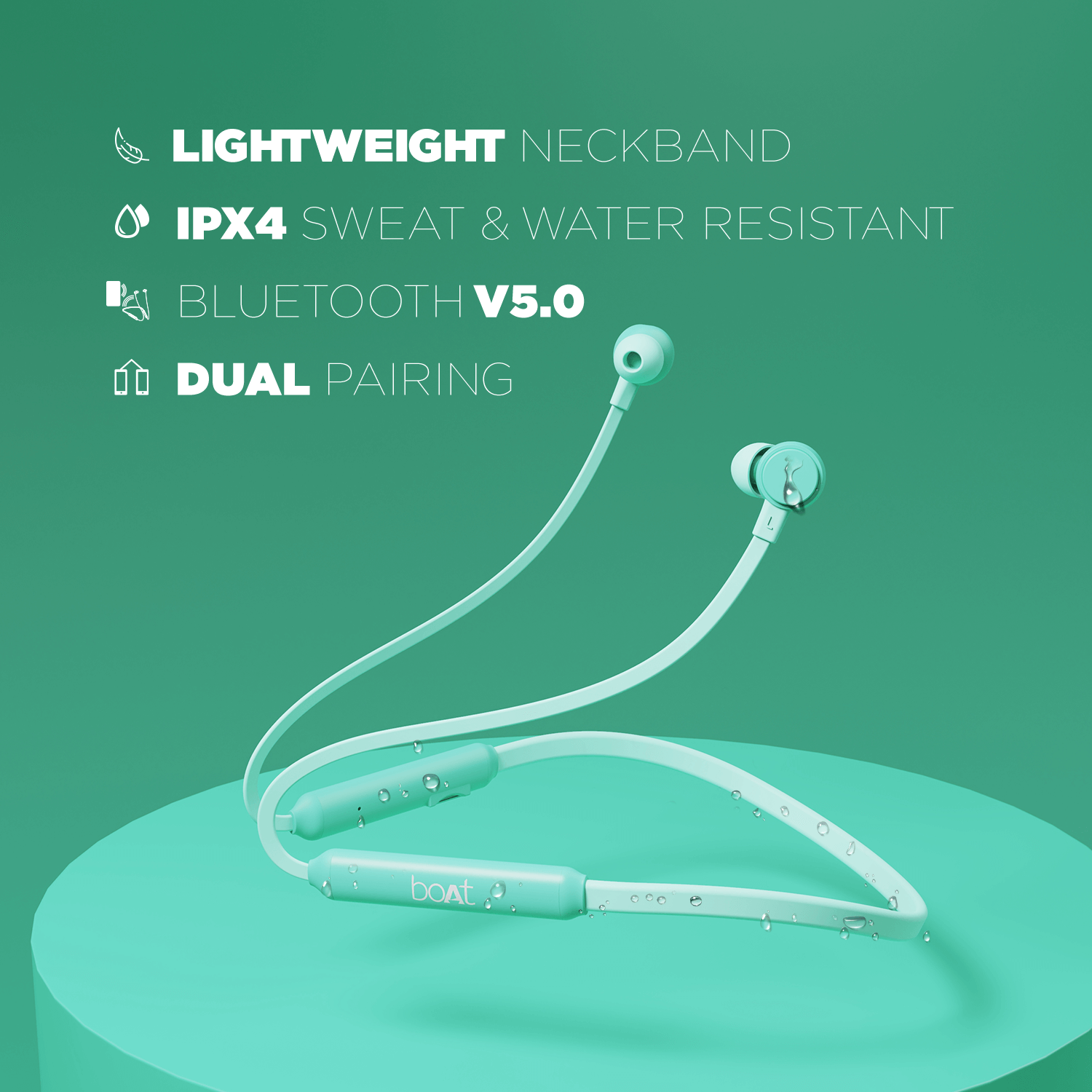 boAt Rockerz 103 Pro | Wireless Earphones with 10 mm Drivers, Single Press Voice Assistant, Up To 20 Hours Uninterrupted, ENx™ Technology