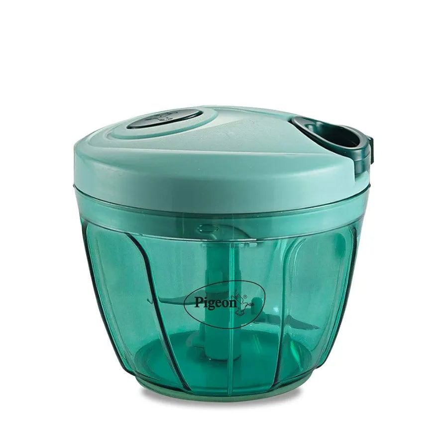 Pigeon by Stovekraft Large Handy and Compact Chopper with 3 blades for effortlessly chopping vegetables and fruits for your kitchen, Green
