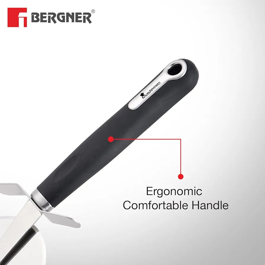 MasterPRO Bergner Master Pro Stainless Steel Pizza Cutter Cycle for Kitchen 