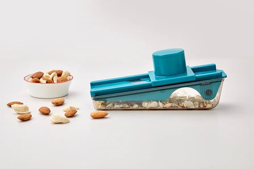 Max Senso Nutty Dryfruits Cutter with Container, Durable Almond Cutter and Slicer, Chocolate Cutter, Butter Slicer, Simple & Efficient Nuts Cutter for Cashews/Pista/Almond 