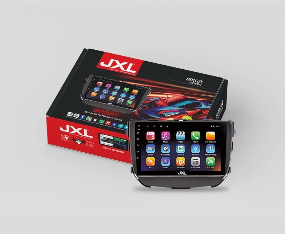 JXL 9 Inch Car Andriod Double Din Player 2GB/32GB Quad Core Processor1280P HD Screen, Latest Android Version 12 BT 5.0, Wi-Fi, GPS, USB 2.0, Navigation 2GB/32GB