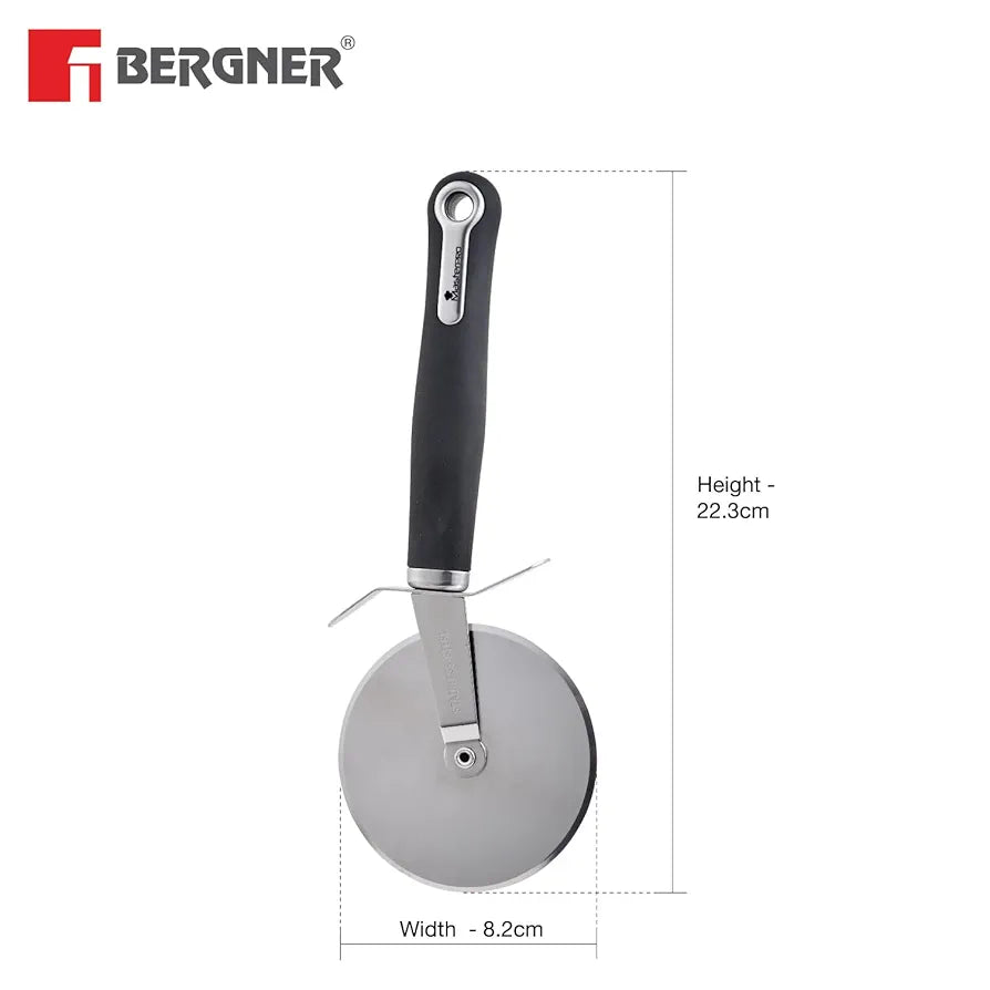 MasterPRO Bergner Master Pro Stainless Steel Pizza Cutter Cycle for Kitchen 