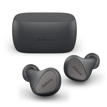 Jabra Elite 3 in Ear True Wireless Earbuds – Noise Isolating with 4 Built-in Microphones for Clear Calls, Rich Bass, Customizable Sound, Mono Mode - Dark Grey