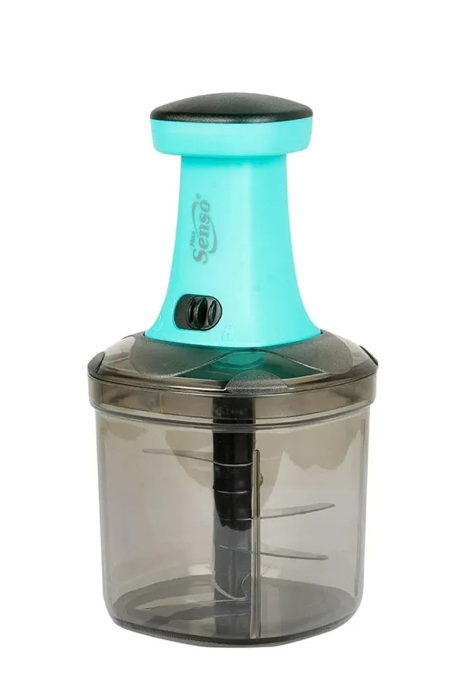 SENSO BIGBOSS PUSH CHOPPER/Senso Easy to use Hand Push Fruits and Vegetable Push Chopper for Kitchen,Stainless Steel Blades, Unbreakable Food-Grade Plastic, Anti-Slip Base 