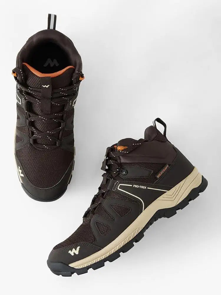 Wildcraft Water Repellent Trekking Shoes for Men | Hiking Shoes for Men for Outdoor | High Ankle Shoes | Anti Skid Boot | High Neck | EVA Insole | Black