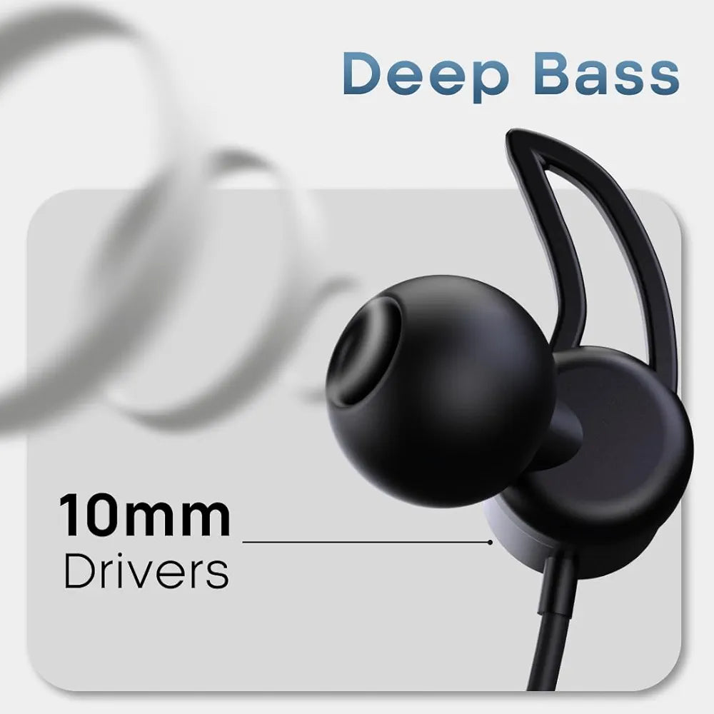 Leaf Rush X342 in Ear Neckband with Ai Sound App, 28H Playtime, Silicon Neckline, 3 Eq Modes , Fast Charging , 10Mm Driver, Ipx4, Bluetooth V5.3 