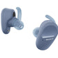 SONY WF-SP800N With 26 Hours Battery Life Active noise cancellation enabled Bluetooth Headset (Blue, True Wireless)