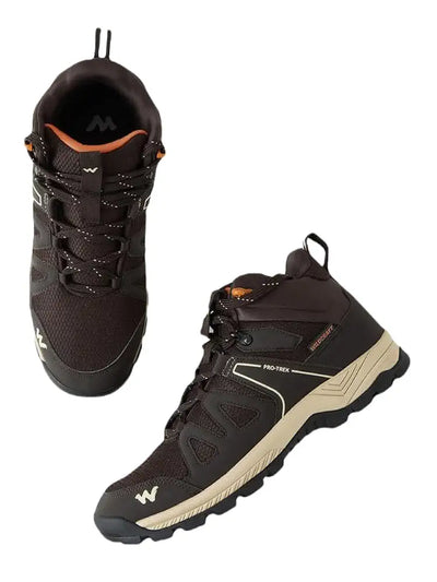 Wildcraft Water Repellent Trekking Shoes for Men | Hiking Shoes for Men for Outdoor | High Ankle Shoes | Anti Skid Boot | High Neck | EVA Insole | Black