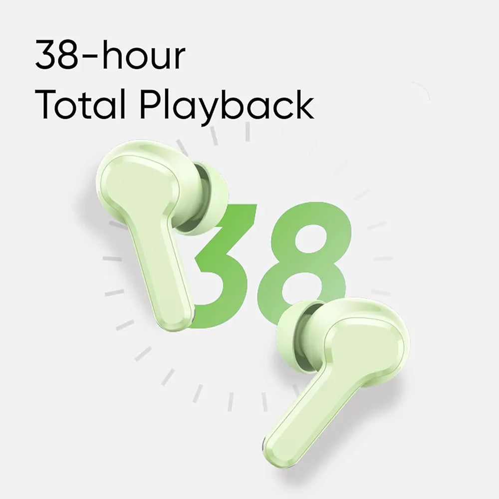 Real Me T110 Buds | 50dB Active Noise Cancellation, Hi-Res LHDC Audio, 12.4mm Dynamic Bass Driver, 6 Mic Clear Voice Calls, 51,IP55 Waterproof,TWS for Apple & Android 