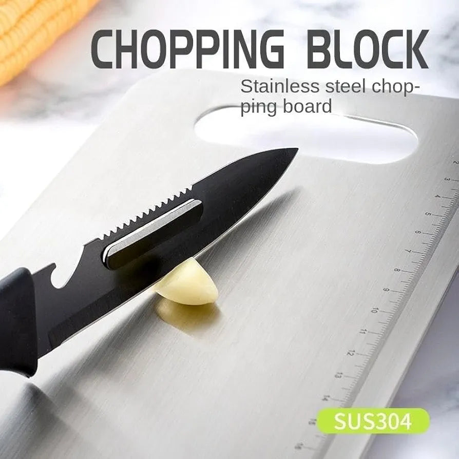 Chefdeck Stainless Steel Multipurpose Chopping and Cutting Board for Kitchen, Vegetables & Meat Cutting, Fruit Cutter, Heavy Durable Easy to Clean Chopping and Cutting Board